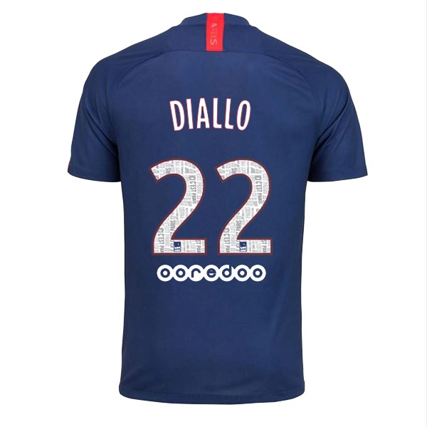 Camiseta Paris Saint Germain NO.22 Diallo 1ª 2019/20 Azul